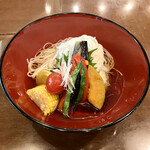 鳥居茶屋 - 夏野菜揚げびたしそうめん