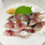 ゆたか食堂 - 自家製しめ鯖、鯵刺し