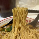 蒙古タンメン中本 - 【再訪】【再訪】味噌酢卵麺(限定)の麺は細い