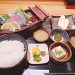 Ekimaeno Rakuda - カンパチ定食　1,500円