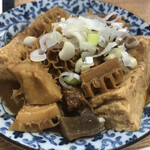 大衆酒場 増やま - もつ煮豆腐入り