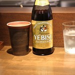 らーめん 鶏喰 - ヱビスビール中瓶（650円）