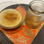 大阪 聘珍樓 - バナナプリンと白桃のゼリー