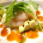 晴れ家 - ホタテとアボカドのミルフィーユ仕立て