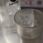 もつ焼きばん - ナカお代わり。お冷っぽくプラコップで出てくるからこれはランチ！