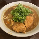 Udon Oyobe - 鶏カツカレー（1玉）+ねぎ ¥1045+66