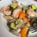 中国料理 敦煌 - 大海老と旬野菜の天然塩炒め