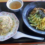 餃子の王将 - 餃子の王将 山口小郡店 冷やし担々麺・焼めしセット