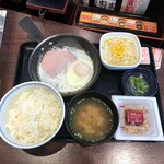 吉野家 - ハムエッグ納豆定食