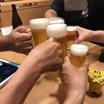 Setonomaturizushi - ますは乾杯！　※私のグラス・・・細すぎん？