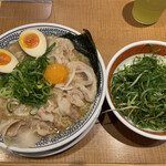 丸源ラーメン - 味玉肉そば[肉ダブル] 900円（ + ドッカンねぎ 140円）