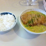 シロクマ食堂 - カツカレーうどん＆ご飯