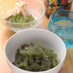 Okinawa Ryouri Ubusuna - 海ぶどうと浅漬け2種盛り合わせ