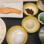 Matsunoya - 玉子かけごはん定食納豆＋焼鮭