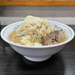 手打 手綱 - ラーメン小（にんにく少なめ、アブラ）：麺量300g