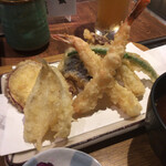 天ぷら酒場 NAKASHO - エビ、キス、ヤングコーン、インゲン、椎茸、ナス、さつまいも、