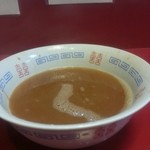 自家製太麺 ドカ盛 マッチョ - つけ麺の汁
