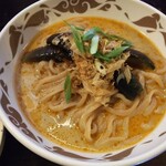 煮干結社 - 麺（ガニミソとオーツミルクの冷トマトディッピング麺　1100円）