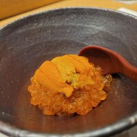 恵比寿 鮨 栞庵 やましろ - 雲丹いくら小丼