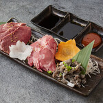 Assortment of 3 meat sashimi