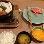 すき焼 三光舎 - 松牛すき焼定食3630円