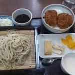 大村支店 - もりそばとソースかつ丼のセット