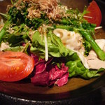 新九 - 茹豚と菜花の辛子醤油サラダ