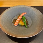 わたべ - ジュレの酸味が野菜と海老に◎