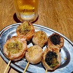 炭火野菜巻き串と餃子 博多うずまき - 3種野菜巻き(ハピアワ) 500円