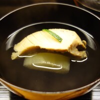 道人 - .....三品目.....お椀.....煮あわび（房総）..... とうがん.....青ゆず.....
