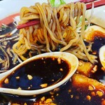 幸楽苑 - カレーらーめんブラック（醤油ベースのスープです）