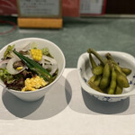 Kaikourakuzen Kamatsuru - 地場野菜サラダ、枝豆