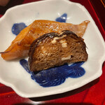 銀座 しのはら - スズキの七味焼き、大徳寺麩