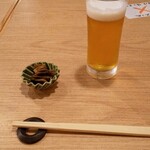 Teuchi Sobakiri Takumi - まずは生ビール！