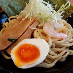 横浜家系ラーメン野白家  - 特製濃厚海老つけ麺の麺と具