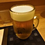 Ougetsu - 生ビール（中）￥500