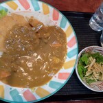 盛岡食堂 - カツカレー（サラダ付き）