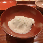 愚直に - 賀茂茄子+白ごま餡