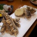 三代目まる天 - 天然小鮎と夏野菜の天ぷら１０００円