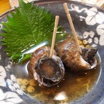 三代目まる天 - 黒バイ貝の磯煮３５０円