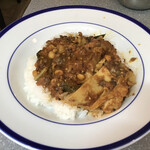 カリーライス専門店エチオピア - 途中からご飯の上に全部かけ