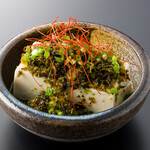 あおさ海苔の塩ダレ豆腐