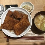 奏す庵 - 220801月　東京　奏す庵　ワセカツ丼ご飯大盛り1,000円