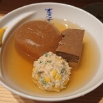 Nakakechou Senta-Gai Oden Kouzou - 大根、豆腐、とうもろこしの鳥つくね