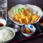 Oita prefecture Umakamon chicken tempura set meal