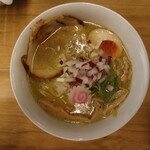 Menya Shu - 鶏白湯ラーメン(850円、真上から)