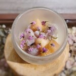 MONICA - 鯵と桃のマリネ フヌイユのムース