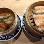 Sushi Sake Sakana Sugitama - エビシュウマイに鰻シュウマイ
