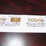 備長扇屋 - カレンダー５００円割引券×２枚（投稿：'13/03/30）
            
