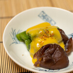 よし町 - 2022.8 蔓紫茎と木耳の芥子酢味噌和え